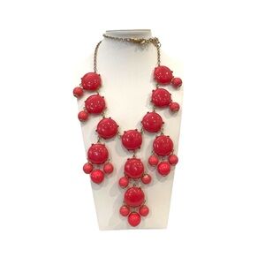 J Crew Cabochon Cranberry Chunky Bib‎ Necklace Statement Jewelry Boho Chic Glam